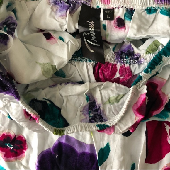 Floral Maxi Strapless Dress with Belt - Picture 5 of 7